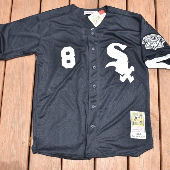 New! Bo Jackson Chicago White Sox Black Baseball Jersey Adult Men's Sizes Medium - Picture 2 of 2